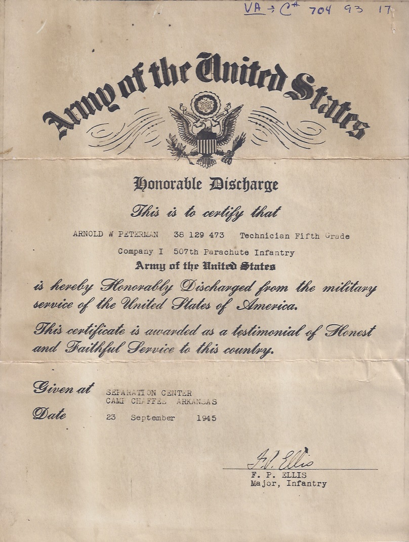 Army Discharge Papers